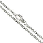 Halsband Silver Halskedja Ankarlänk 3 mm brett Julklapp