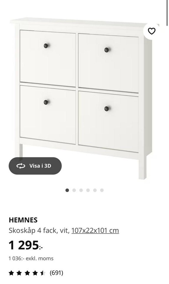 Hemnes skoskåp 