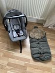 babyskydd britax Primo + åkpåse 