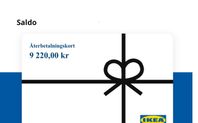 presentkort ikea för 9220kr säljs för 9000kr