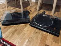 2 st skivspelare. Technics SL-BD22 och Rega P1