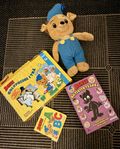 Bamse, paket , gosedjur 45cm, spel, puzzle, bok 