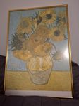 "Sunflowers" inramad plansh av Van Gogh