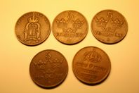 5-öring, 2-öring, 5-krona