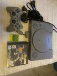  Playstation 1 med handkontroll, spel , minneskort