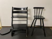 Barnstolar Stokke och Ikea Agam