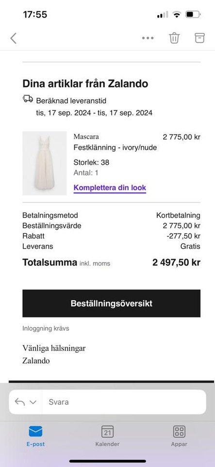 bröllopsklänning/ balklänning 