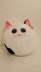 Squishmallows gullig vit katt 