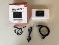 iRig MIDI 2 paket, med kablar, helt oanvänd