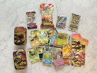 Pokémon Paket #6 - Oöppnade Booster Packs + Mini Låda etc