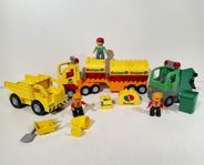 3 st Lego Duplo Tankbil, Lastbil, Sopbil