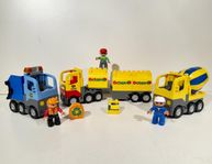 3 st Lego Duplo Tankbil, Cementbil, Sopbil