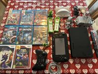 Nintendo Wii U + Kontroller och 8 spel