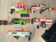 Nerf - 5st olika Nerf guns