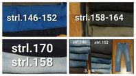 146-170 basic jeans/långärmad T-shirt pojke/unisex