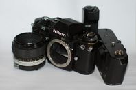 Nikon F3 med MD-4 MF-6B Back och Nikkor 55mm F3.5 Micro