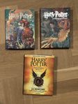 3 stycken Harry Potter böcker