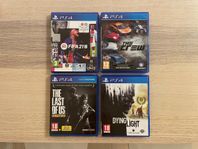 Fyra PS4-spel - 50 kr/styck