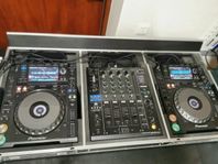 CDJ 2000 nxs & DJM 900 nxs - paket med flightcase 