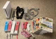 Nintendo Wii konsoll med 7 spel