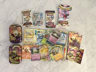 Pokémon Paket #4 - Oöppnade Booster Packs + Mini Låda etc