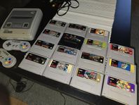 Super Nintendo orginal 15st spel, 2st handkontoller 