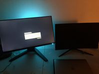 2 Spelskärmar (Alienware-240hz & MSI-144hz) 