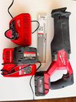 Tigersåg Milwaukee M18 Fsz med 2 batteri 5.0Ah M18 +laddare