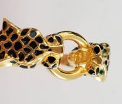 Vintage DOUBLE LEOPARD Bracelet