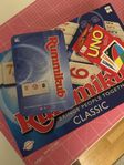 3 sällskapsspel Rummikub Uno 