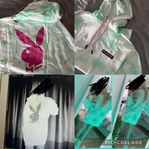 Missguided Playboy oversized hoodie one size