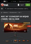 aoc 34” Gaming skärm