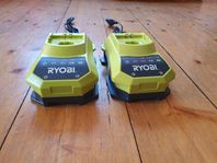 2 st Ryobi laddare 220-240 V