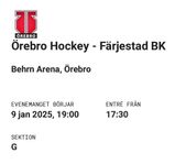 2 st sittplatsbiljetter Örebro Hockey - Färjestad BK 