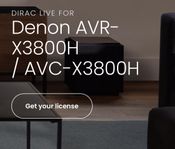 DIRAC Live licens för Denon AVR-X3800H