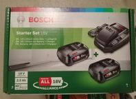 Bosch 2 st batterier 18-Volt Starter Set / Oanvänt