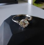 925 Sterling Silver Diamant Ring/ Förlovningsring 