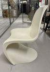 2 x Panton Chair barn vitt 