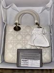 White Lady Dior small lambskin 