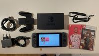 Opatchad Nintendo Switch + 2 spel + 16GB SD-kort