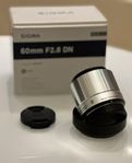 Sigma 60mm DN Art till micro four thirds kameror (M43, mft) 