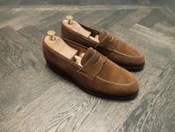 Morjas Penny Loafer Brown Suede, leather sole, inkl skoblock