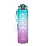 1L Gradient Color Water Bottle - Leak Proof & Stylish Design