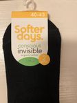 Softer Days conscious invisible strumpor 2 pack svarta. NYA