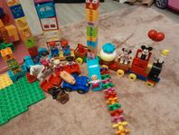 Lego Duplo stor full låda + extra leksaker