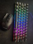 HyperX Alloy origins 60 keyboard/ Logitech G502 x trådlösm