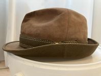 fin Mocka/Skinn hatt, Vintage