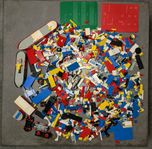 Lego blandade bitar 3,1 kg 70-tal