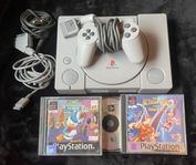 playstation 1 inklusive 3 spel 