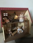 Sylvanian hus och bil +husvagn 